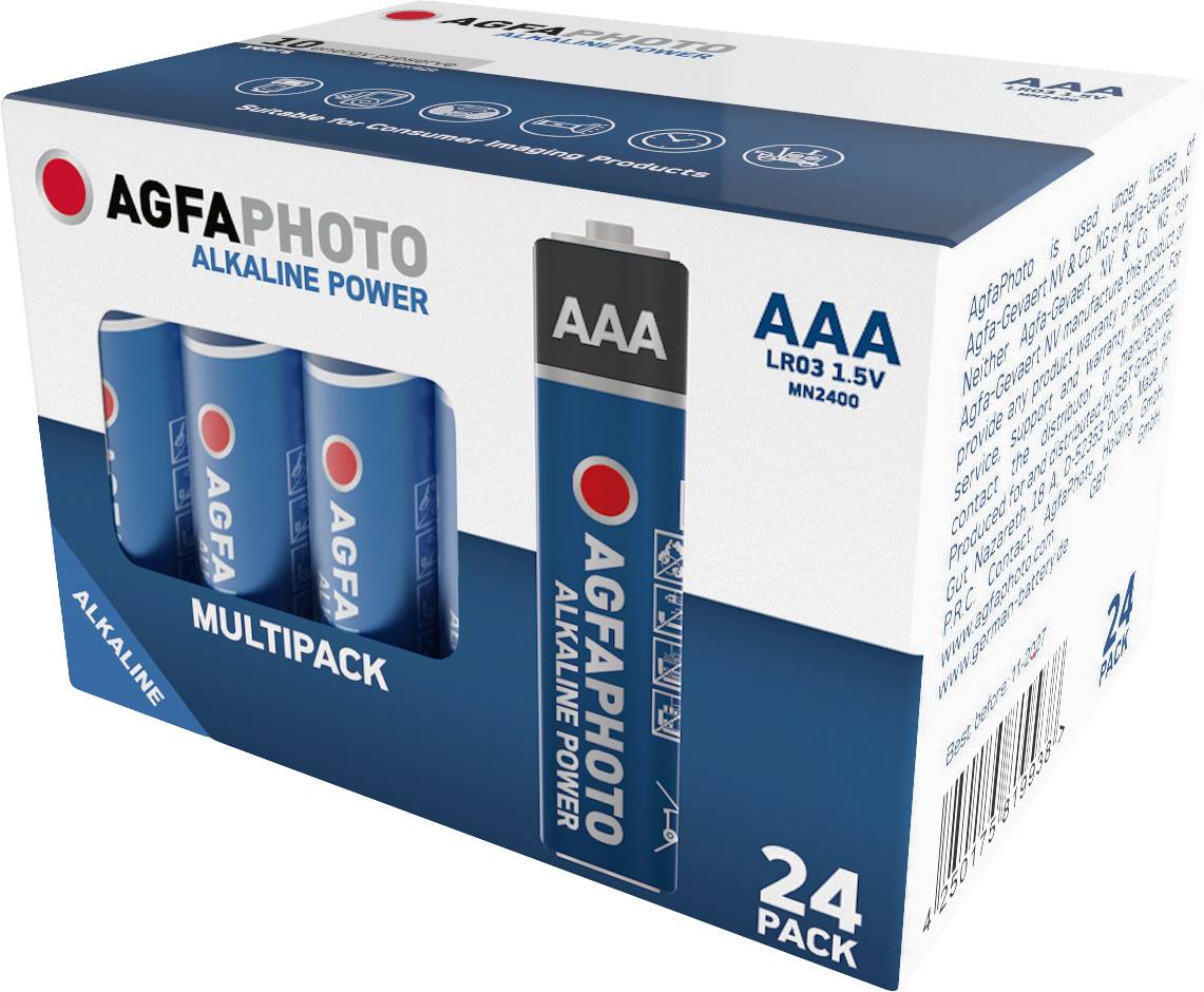 AgfaPhoto Power LR03 Micro (AAA)-Batterie Alkali-Mangan 1.5 V 24 St.