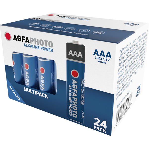 AgfaPhoto Power LR03 Micro (AAA)-Batterie Alkali-Mangan 1.5V 24St.