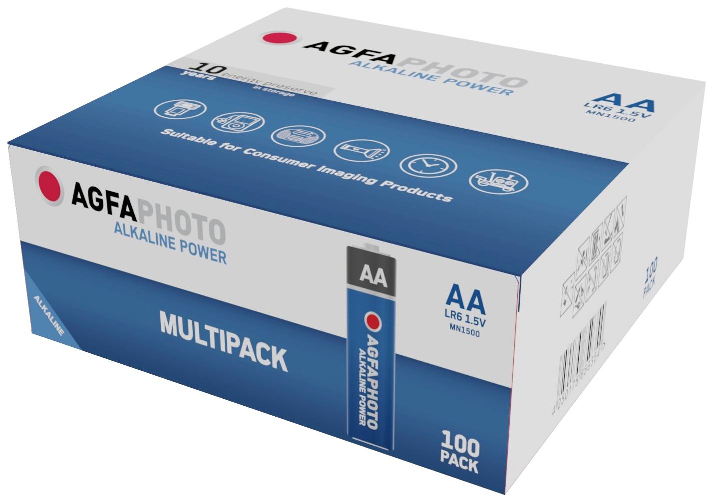 AgfaPhoto Power LR6 Mignon (AA)-Batterie Alkali-Mangan 1.5V 100St.