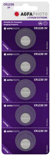 AgfaPhoto Knopfzelle CR1220 3 V 5 St. Lithium