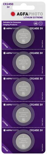AgfaPhoto Knopfzelle CR2450 3 V 5 St. Lithium