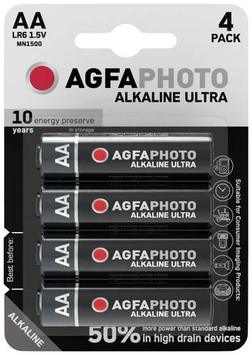 AgfaPhoto Ultra LR6 Mignon (AA)-Batterie Alkali-Mangan 1.5 V 4 St.