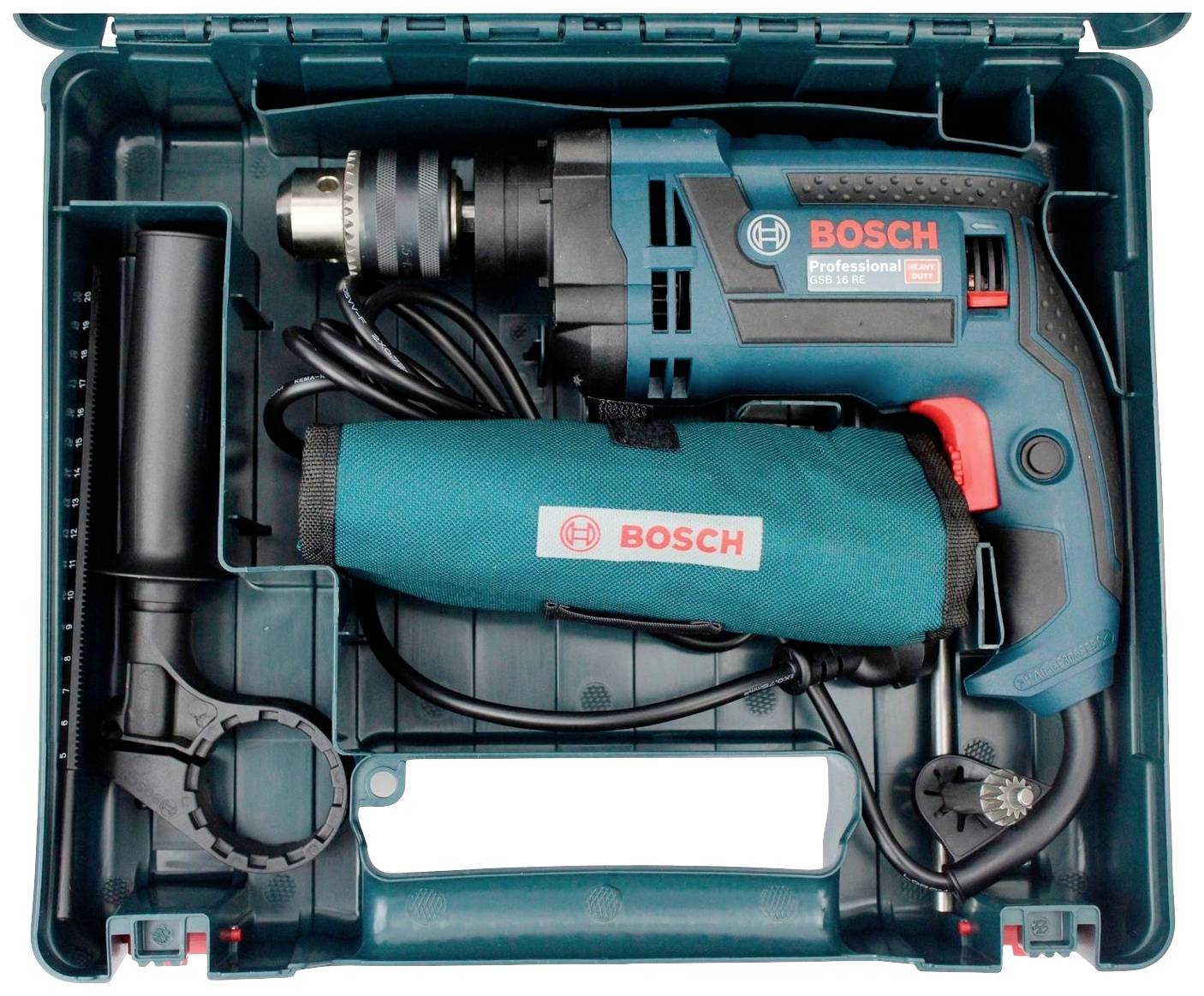 Bosch GSB 16 RE -Schlagbohrmaschine 750 W mit Zubehör, inkl. Koffer