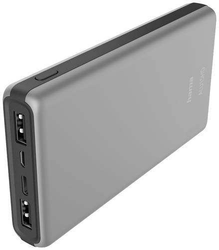 Hama ALU15HD Powerbank 15000 mAh LiPo USB-A, USB-C® Silber