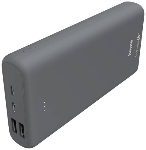Hama Supreme 24HD Powerbank 24000 mAh LiPo USB-A, USB-C® Dunkelgrau
