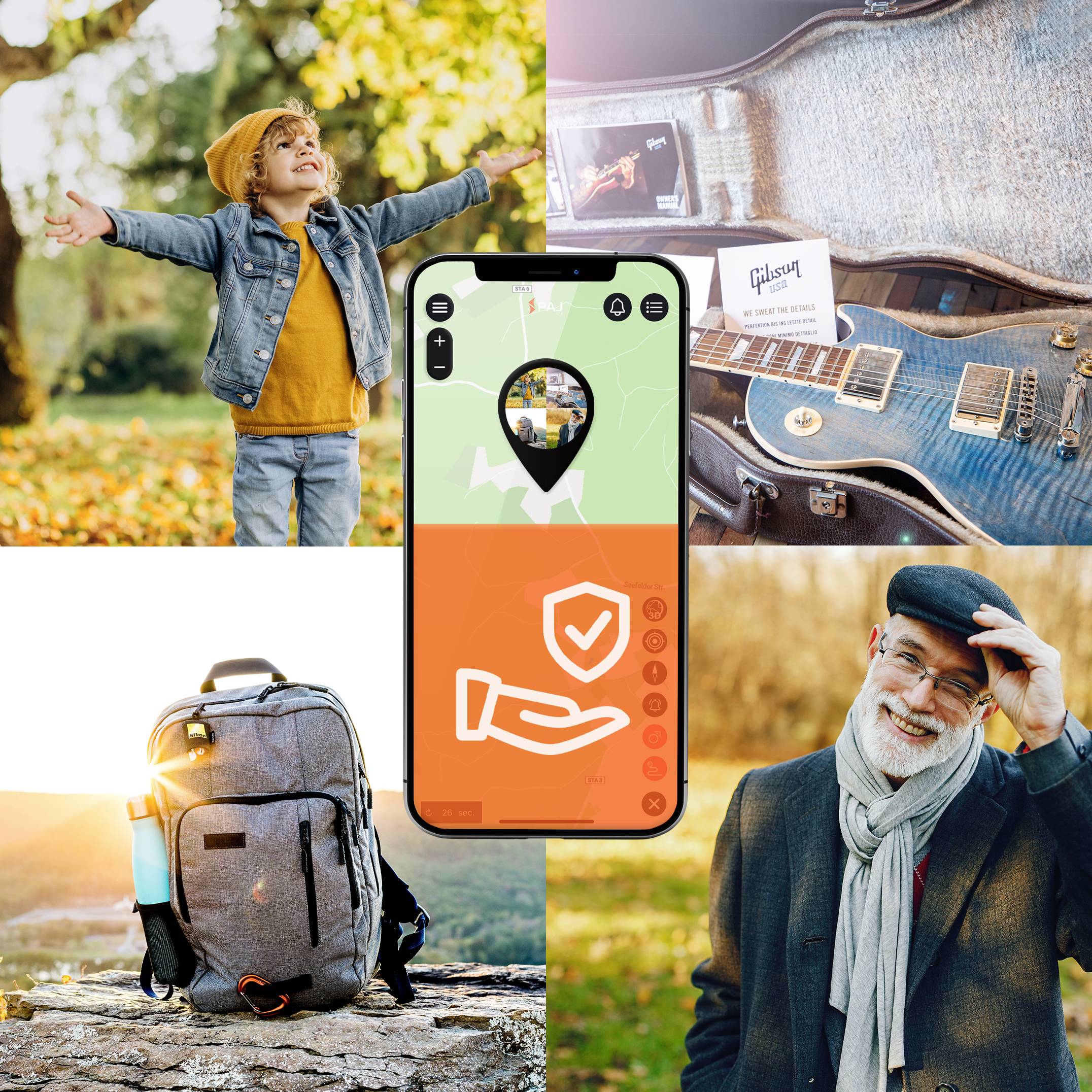 PAJ GPS EASY FINDER 4G GPS Tracker Personentracker, Multifunktionstracker, Gepäckstücktracker Schwarz 1St.