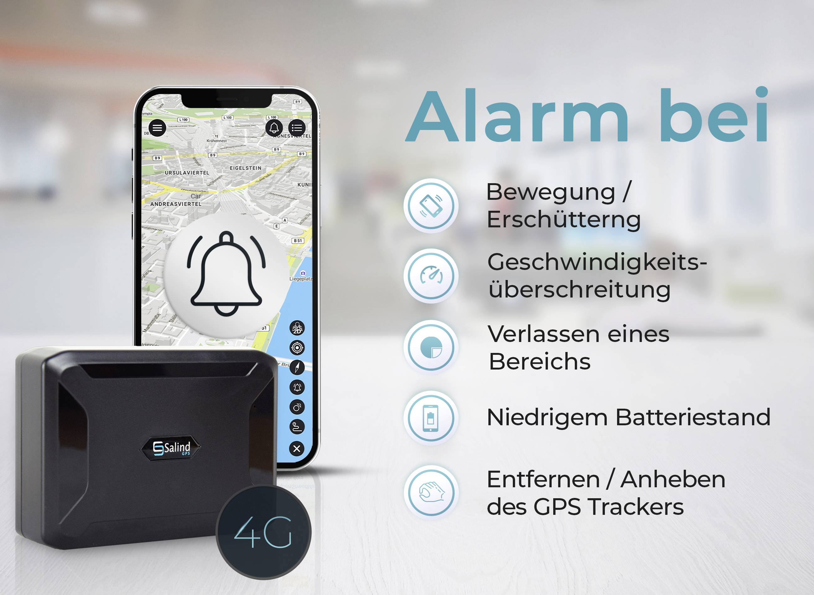 Salind GPS SALIND 114G GPS Tracker Fahrzeugtracker Schwarz 1St.