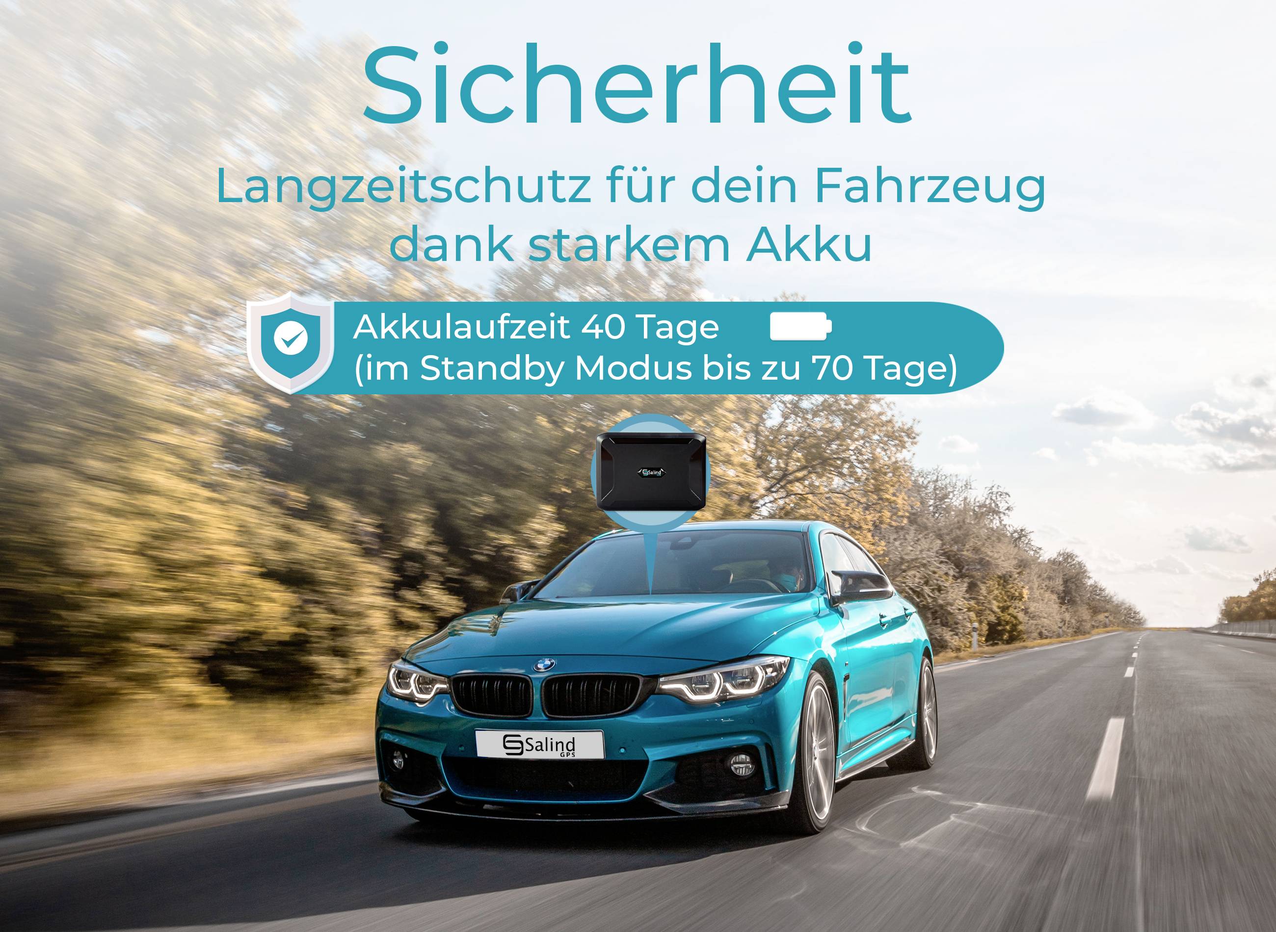 Salind GPS SALIND 114G GPS Tracker Fahrzeugtracker Schwarz 1St.