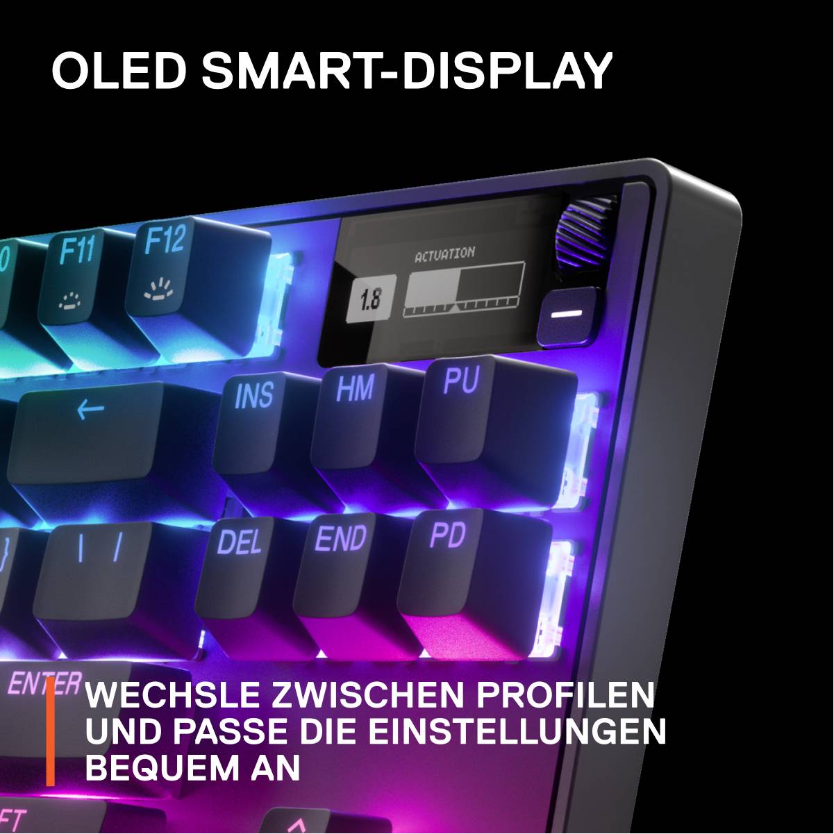 Steelseries Apex Pro WL Kabellos Gaming-Tastatur Deutsch, QWERTZ Schwarz