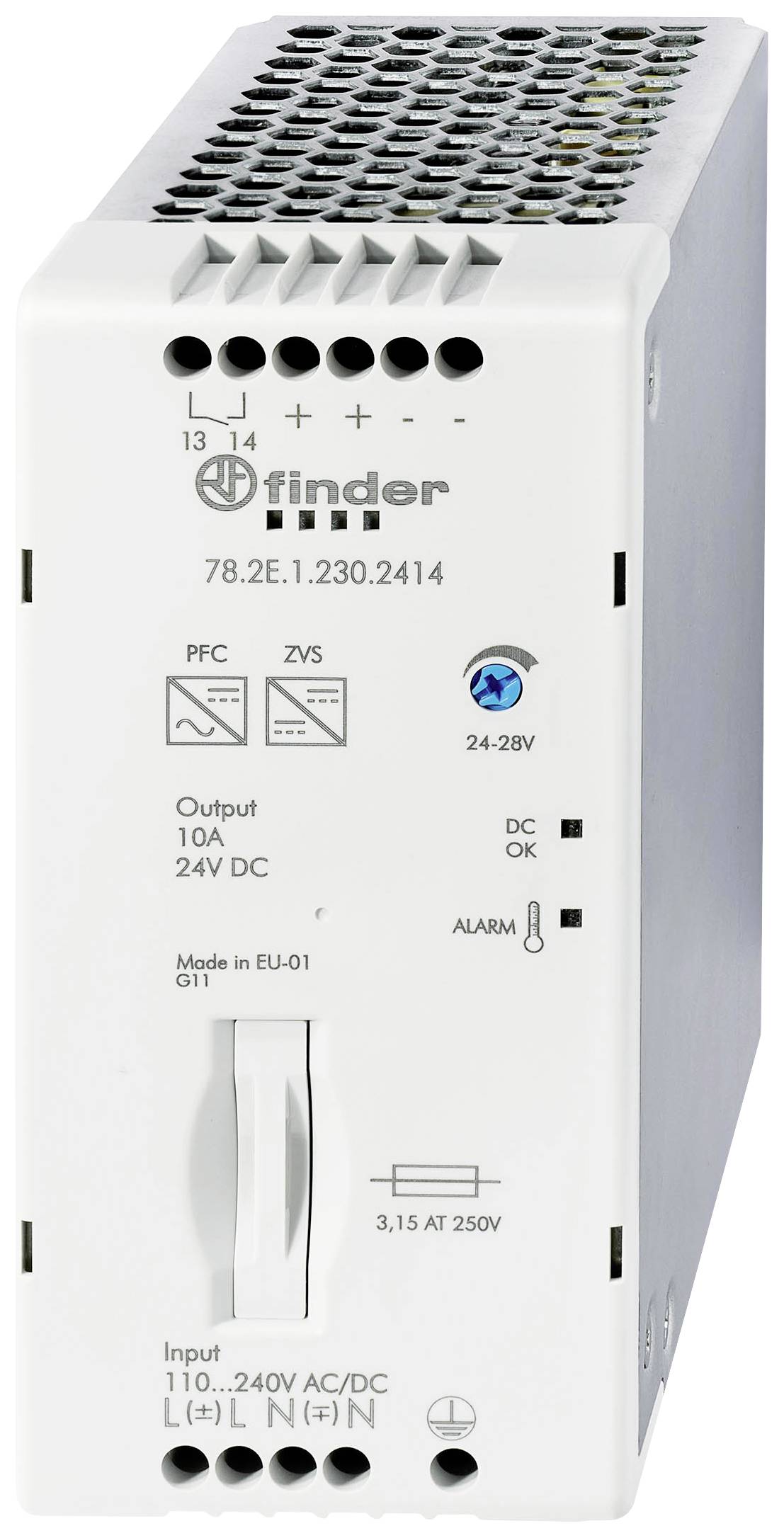 Finder 78.2E.1.230.2414 Hutschienen-Netzteil (DIN-Rail) 24 V/DC 10.8 A 240 W Inhalt 1 St.