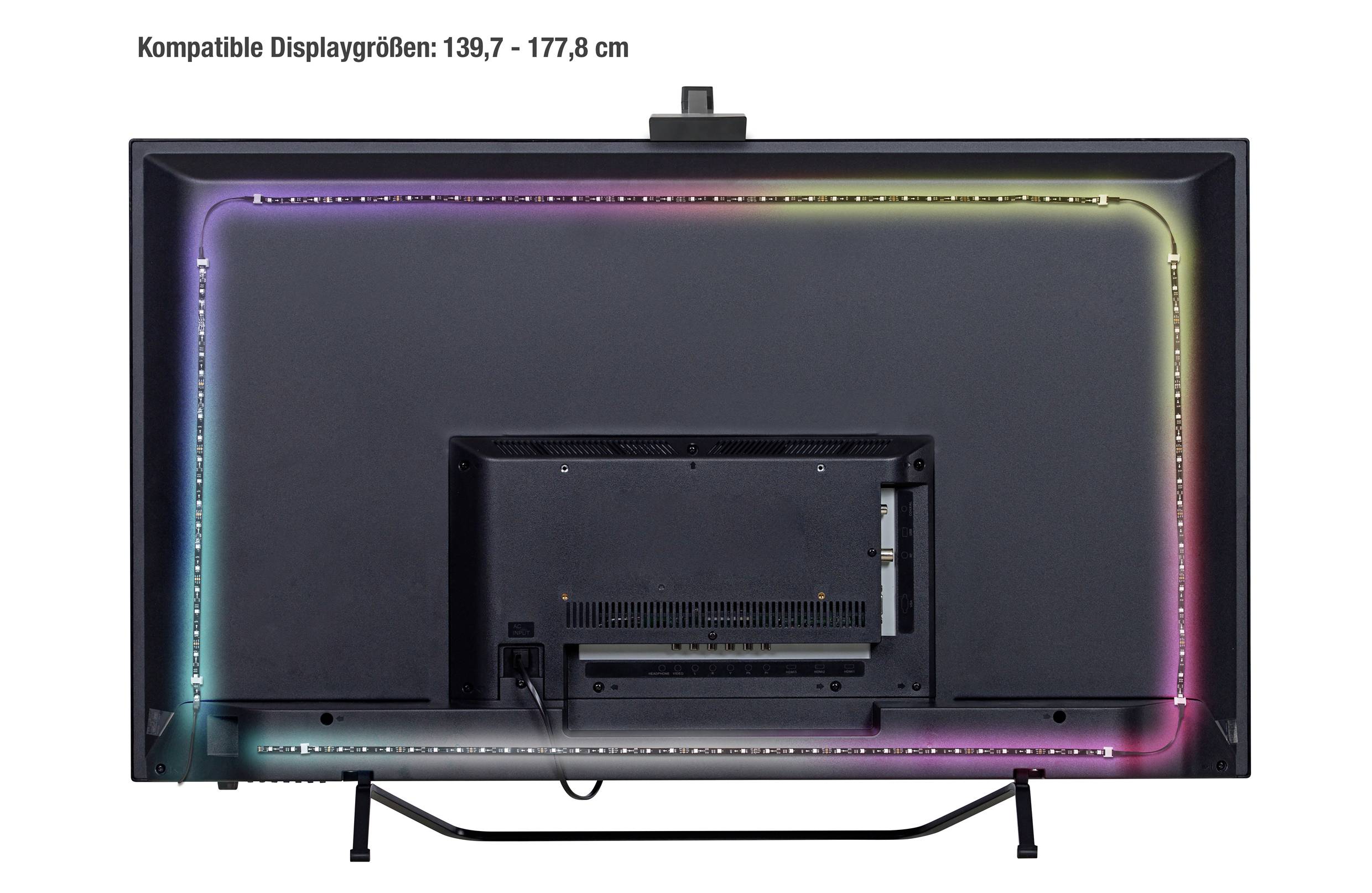 TV01RGB LED-Lichtleisten-Komplettset mit USB-Anschluss 230V 5.29m RGB 1St.