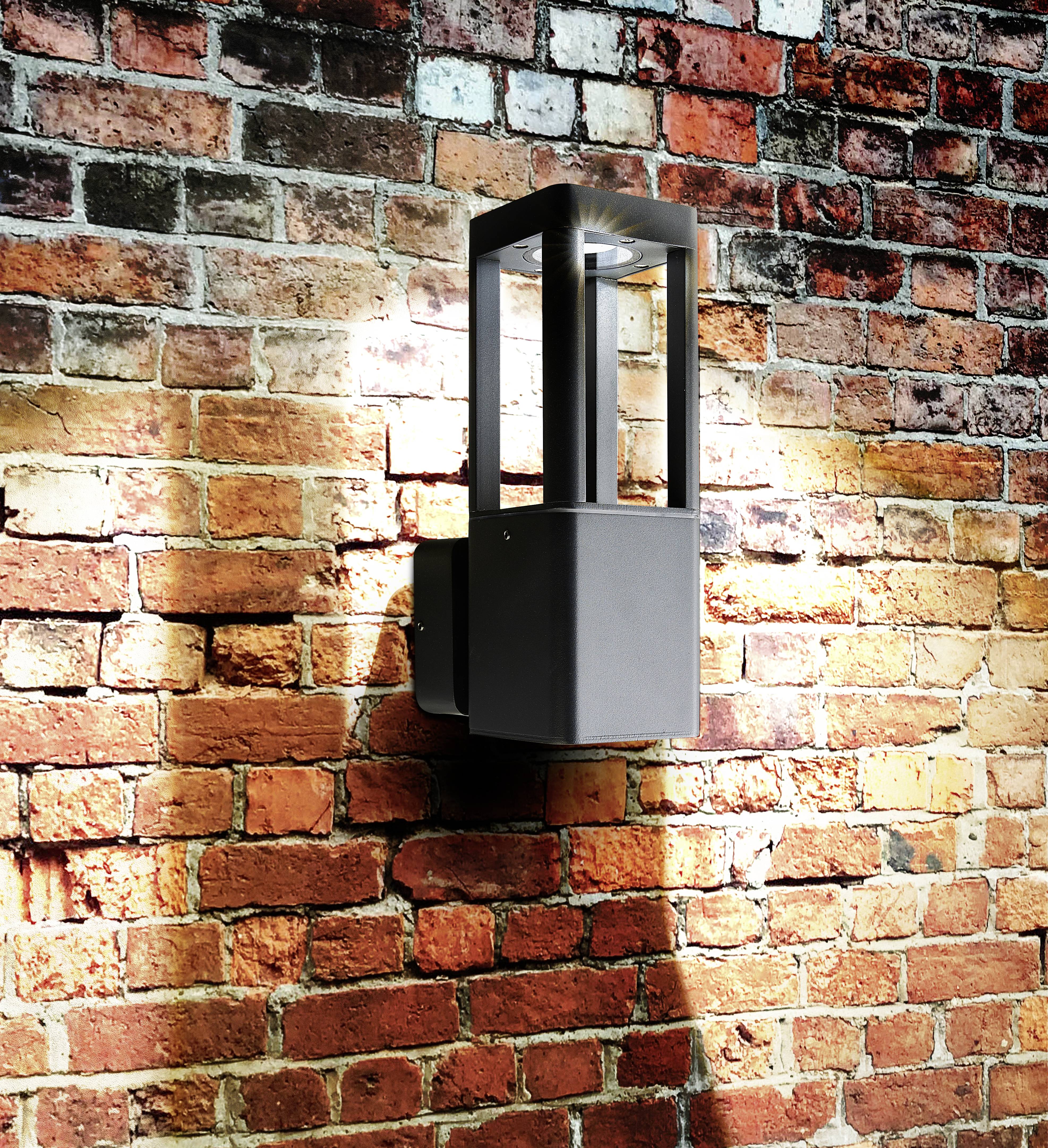 Heitronic 501333 Toskana LED-Außenwandleuchte LED 8.5W Anthrazit