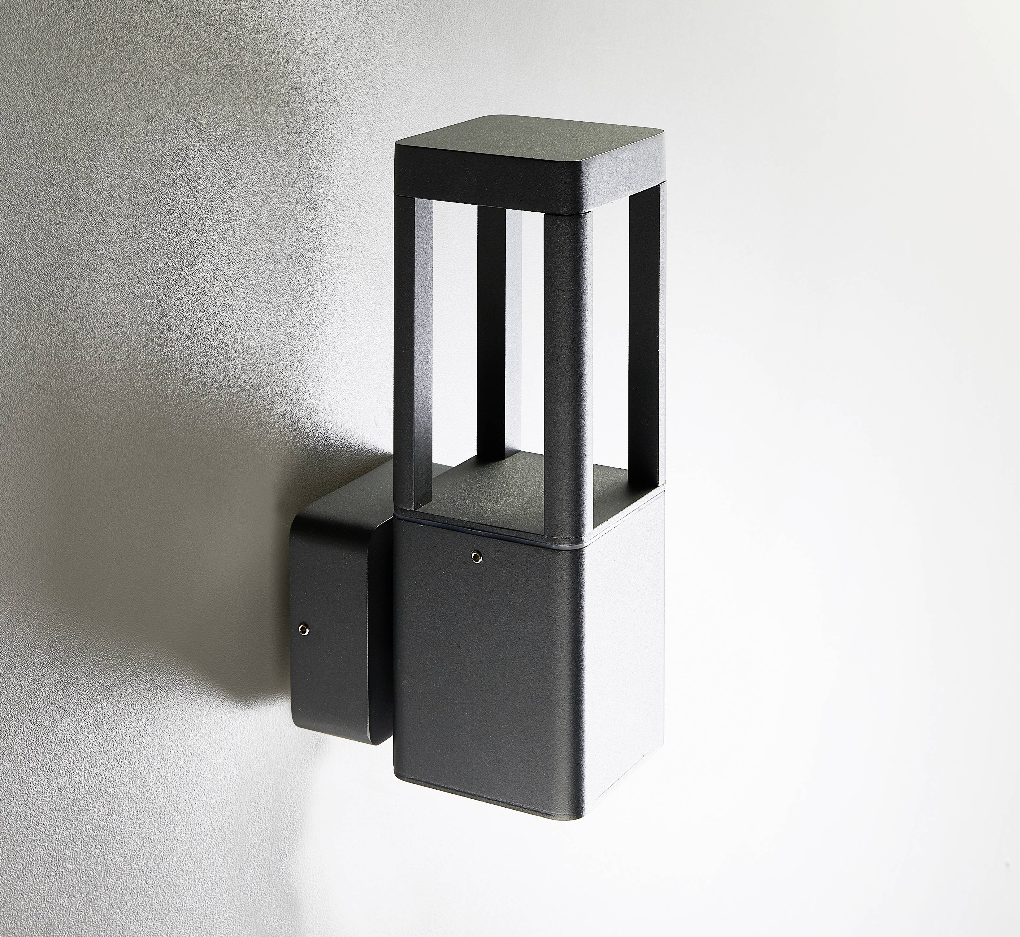 Heitronic 501333 Toskana LED-Außenwandleuchte LED 8.5W Anthrazit