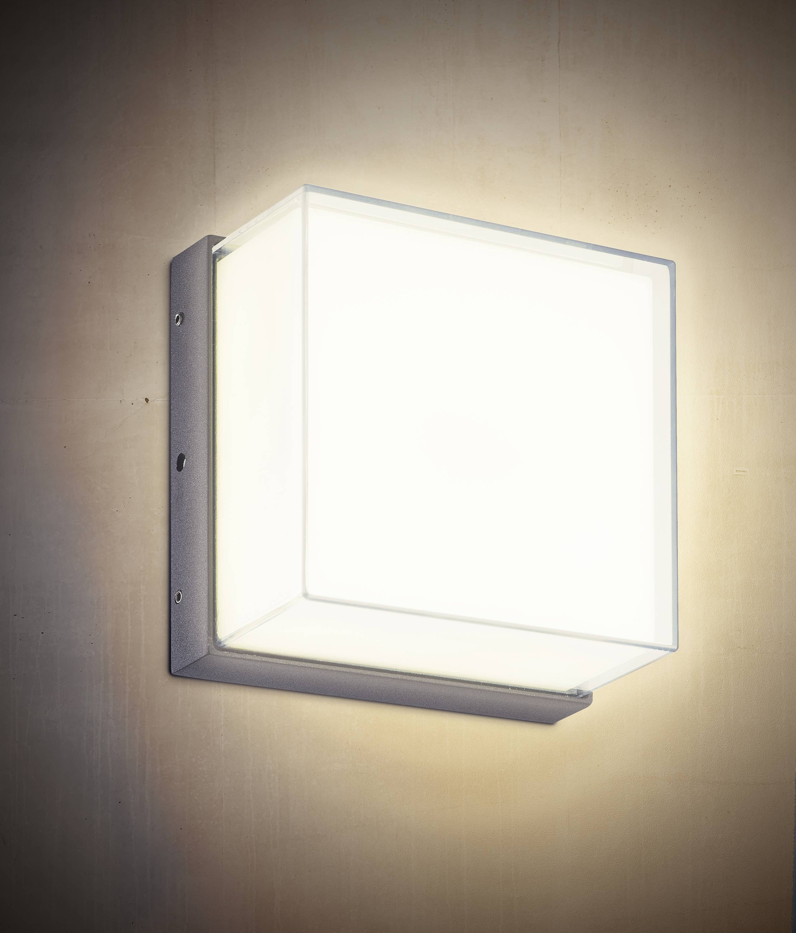 Heitronic Quadrula 501329 Wandleuchte, Deckenleuchte 10W LED Anthrazit