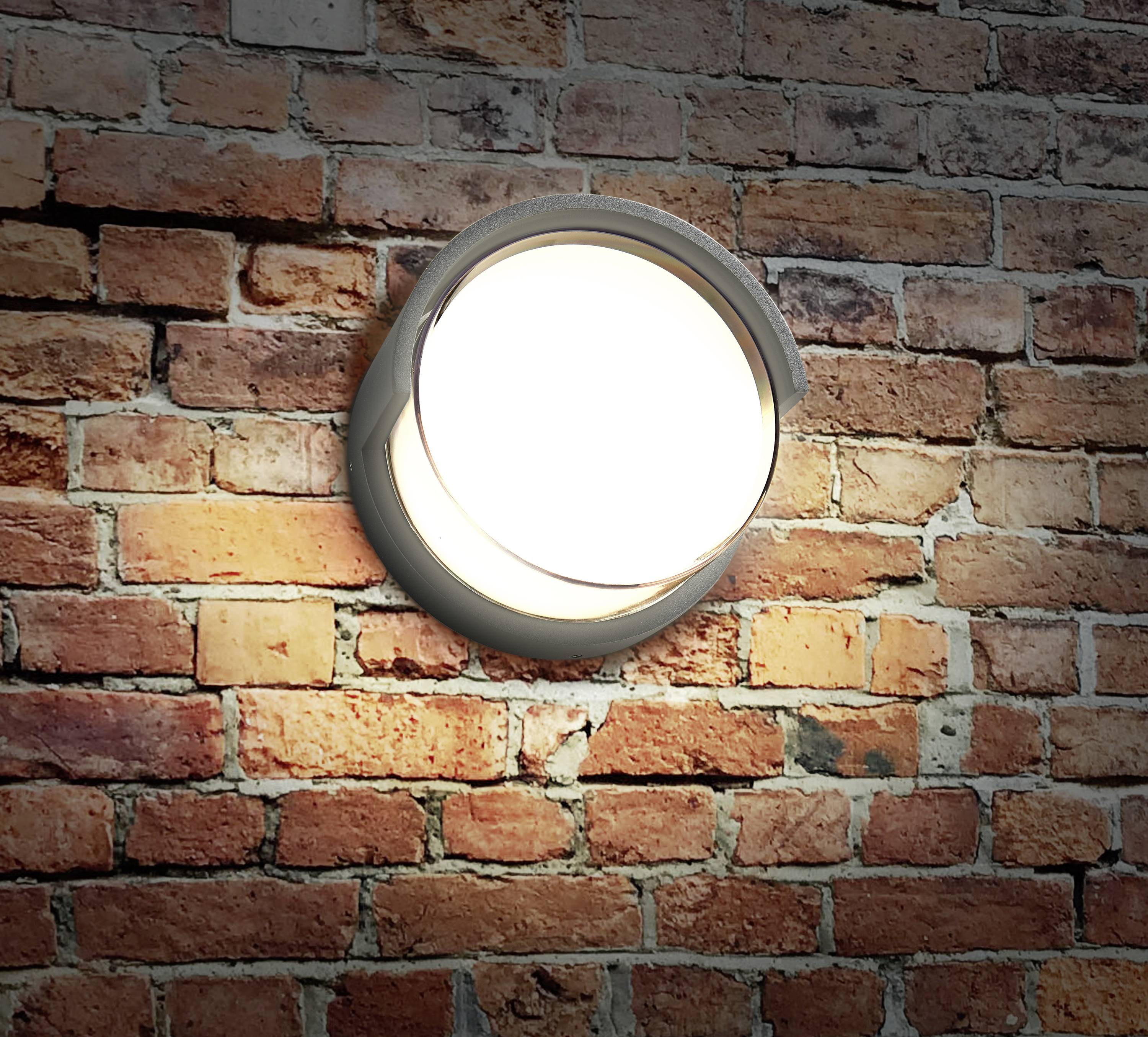 Heitronic Circula 501327 Wandleuchte, Deckenleuchte 10W LED Anthrazit