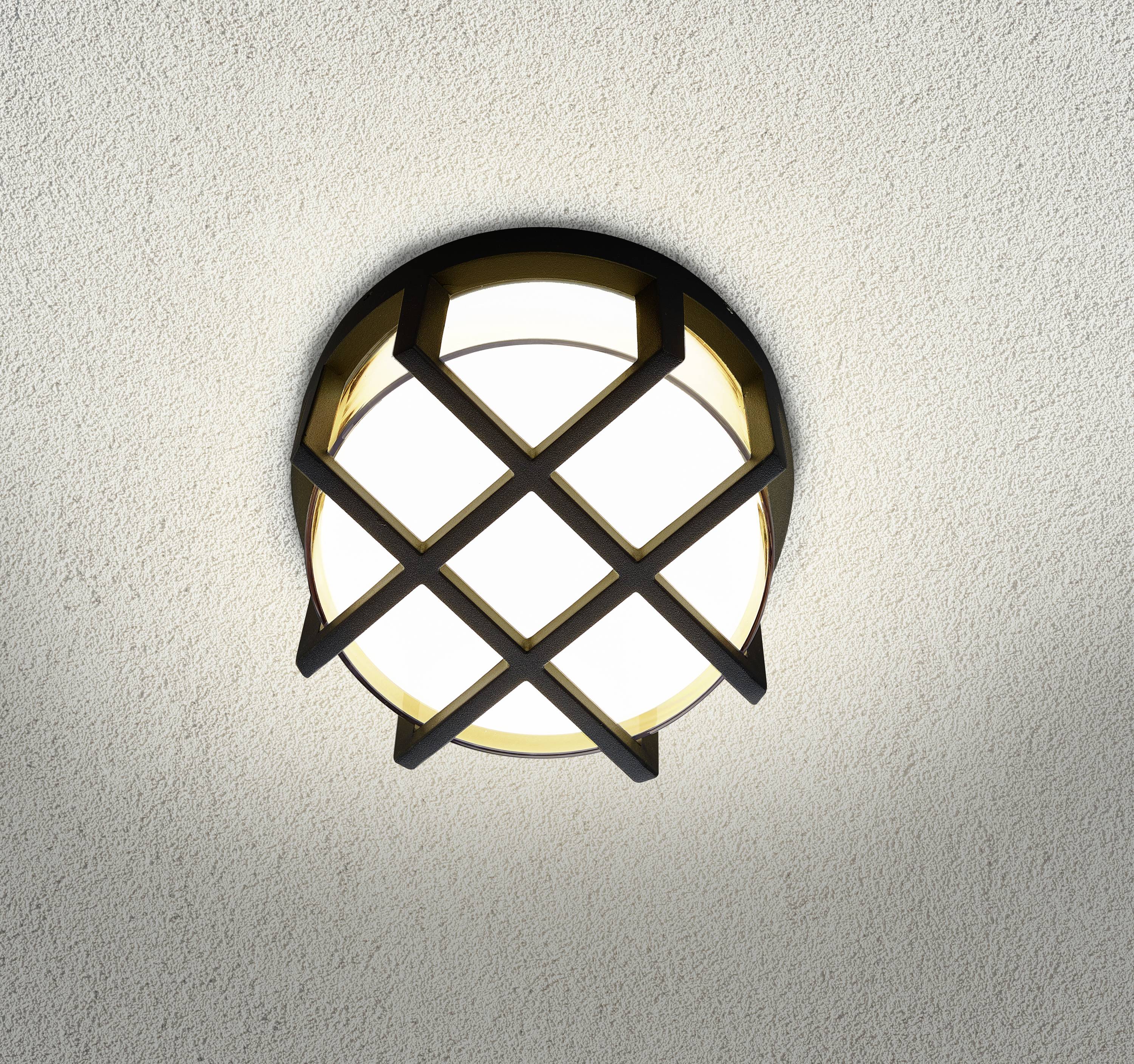 Heitronic Circula 501328 Wandleuchte, Deckenleuchte 10W LED Anthrazit