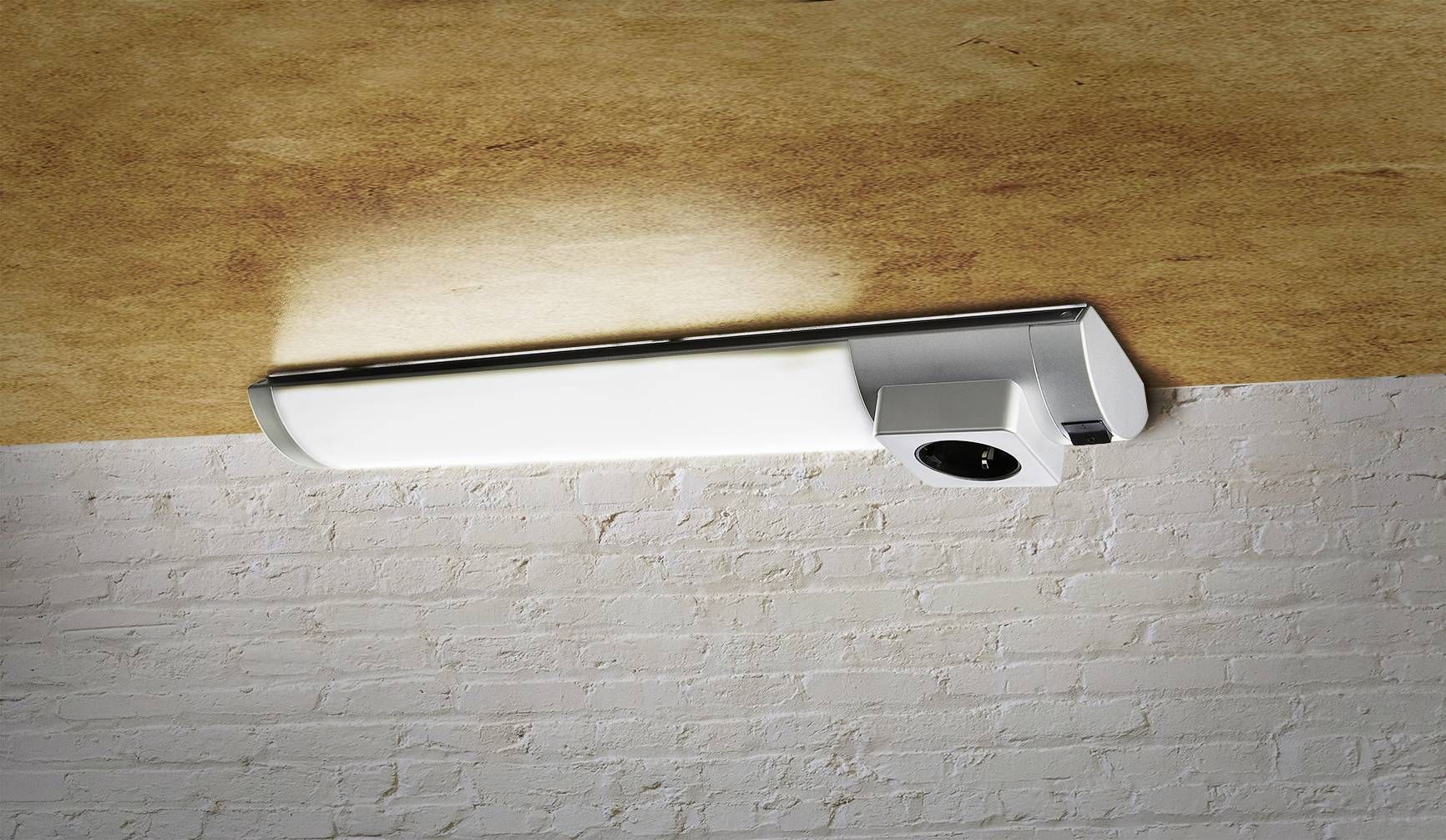 Heitronic Detmold Unterbauleuchte LED 5W Neutralweiß Weiß, Silber