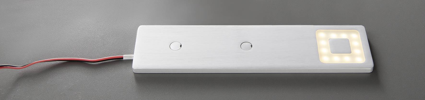 Heitronic Cortina LED-Unterbauleuchte zur Erweiterung LED 2.4W Warmweiß Aluminium