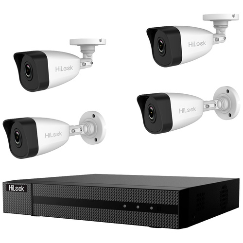 HiLook IK-4184BH-MH/P hl41bh LAN IP-Überwachungskamera-Set 4-Kanal mit 4 Kameras 2560 x 1440 Pixel