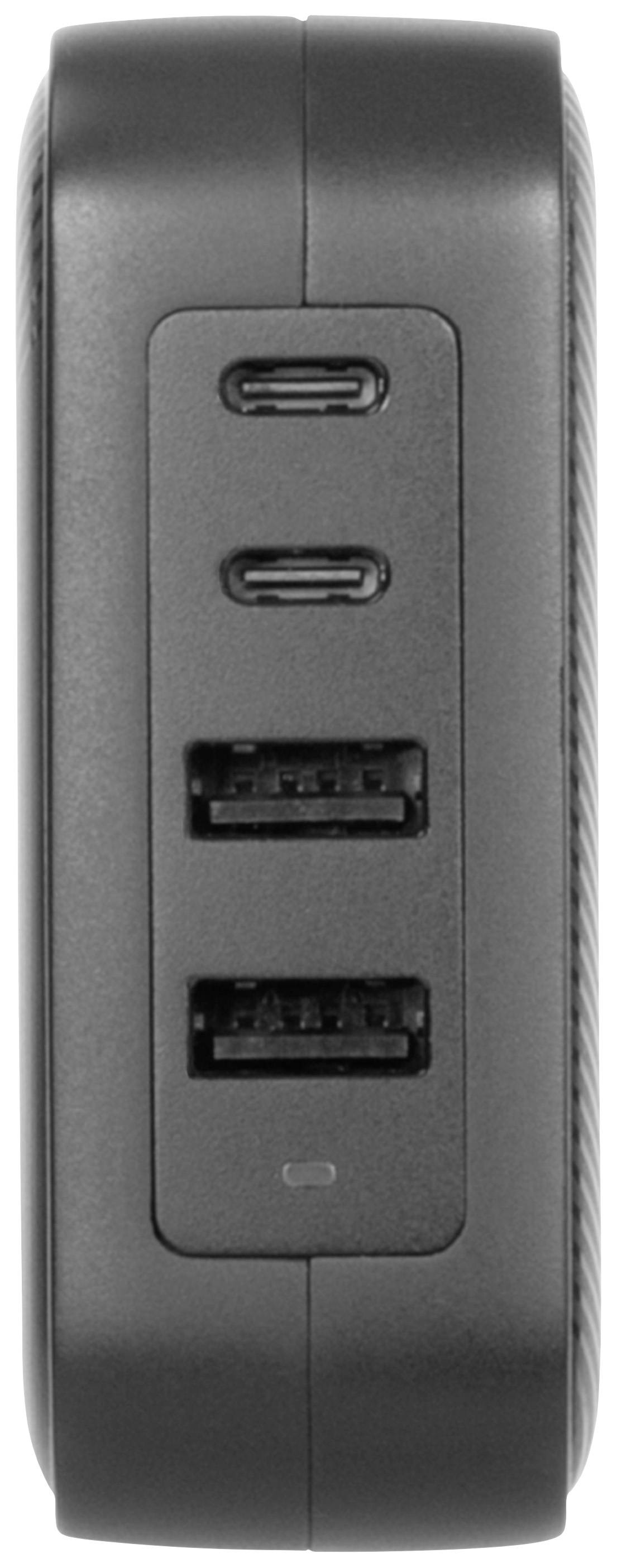 Targus - Netzteil - GaN - 100 Watt - PD - 4 Ausgabeanschlussstellen (2 x USB-C, 2 x 9-polige USB Typ A)