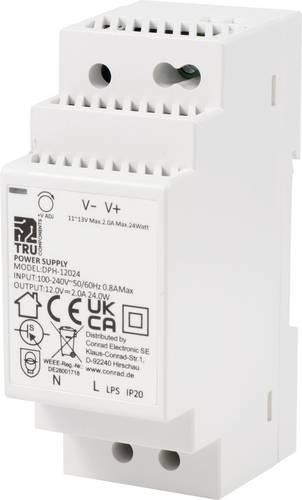 Tc-10580808 Alimentatore Per Guida Din 12 V/dc 2 A 24 W Num. Uscite:1 X Contenuto 1 Pz. - Tru Components