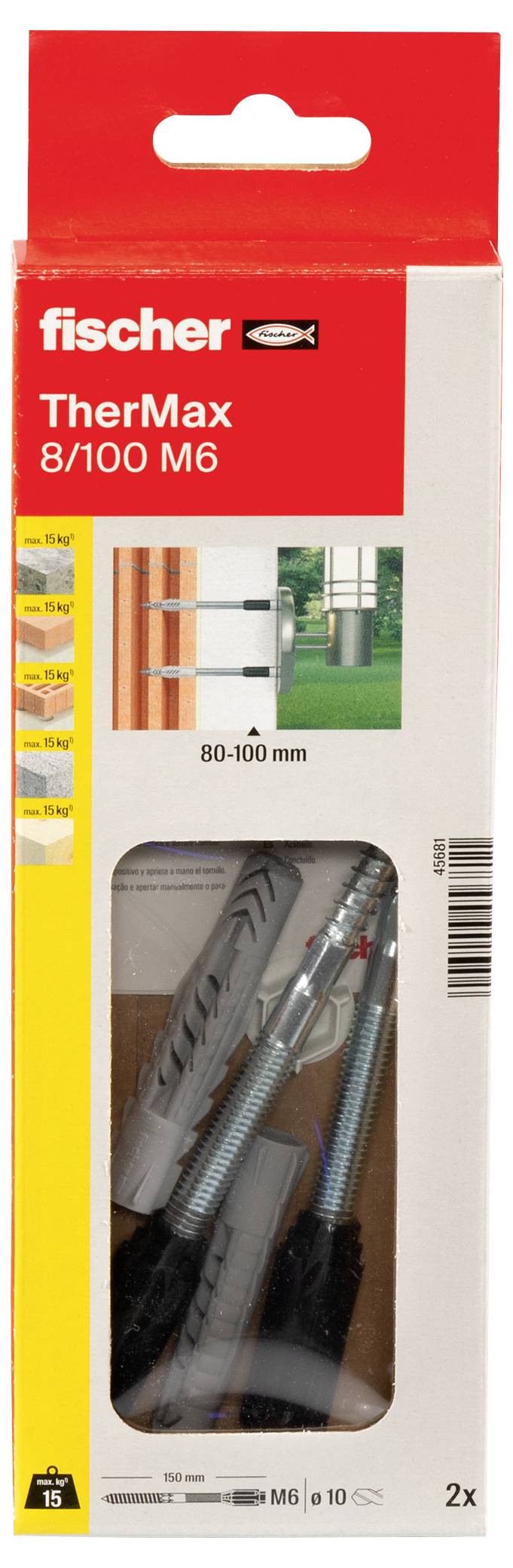 Fischer 045681 TherMax Abstandsmontagesystem 160 mm 18 mm 2 St.