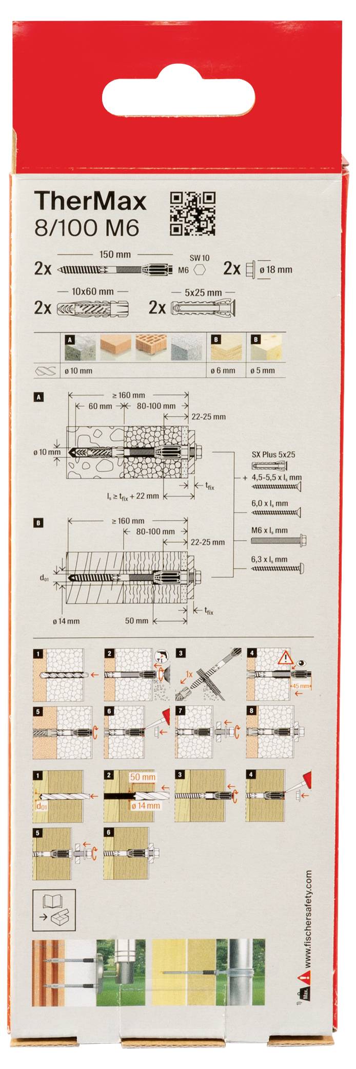 Fischer 045681 TherMax Abstandsmontagesystem 160 mm 18 mm 2 St.