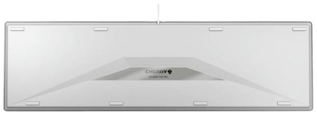 CHERRY KC 6000C FOR MAC Kabelgebunden Tastatur Deutsch, QWERTZ Silber, Weiß