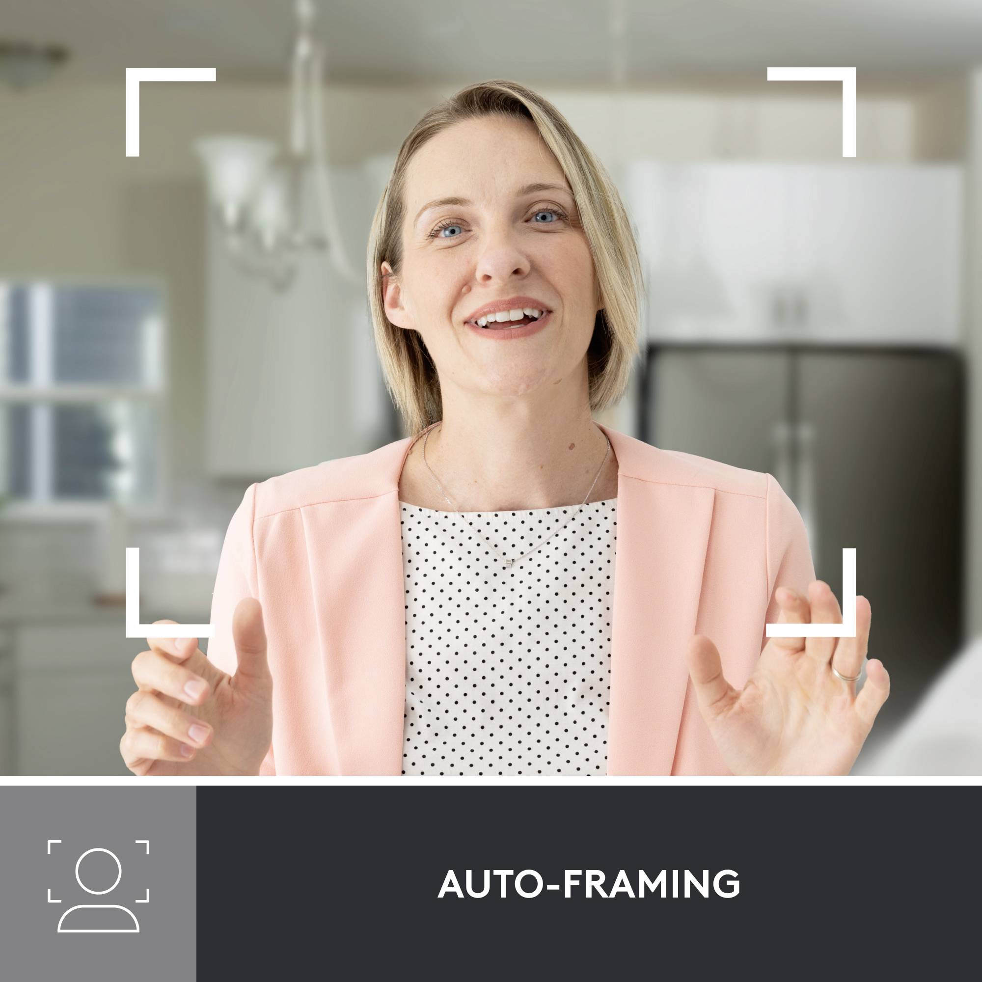 Logitech Brio 500 Full HD-Webcam Klemm-Halterung, Stereo-Mikrofon, Integrierte Abdeckblende