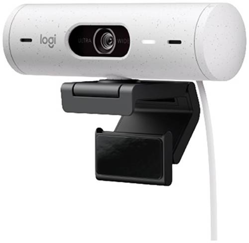 Logitech Brio 500 Full HD-Webcam Klemm-Halterung, Stereo-Mikrofon, Integrierte Abdeckblende