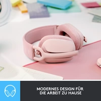 Logitech ZONE VIBE 100 Over Ear Headset Bluetooth® Stereo Rose Mikrofon-Rauschunterdrückung, Noise Cancelling Lautstärkeregelung Logitech ZONE VIBE 100 Over Ear Headset Bluetooth® Stereo Rose Mikrofon-Rauschunterdrückung, Noise Cancelling Lautstärkeregelung