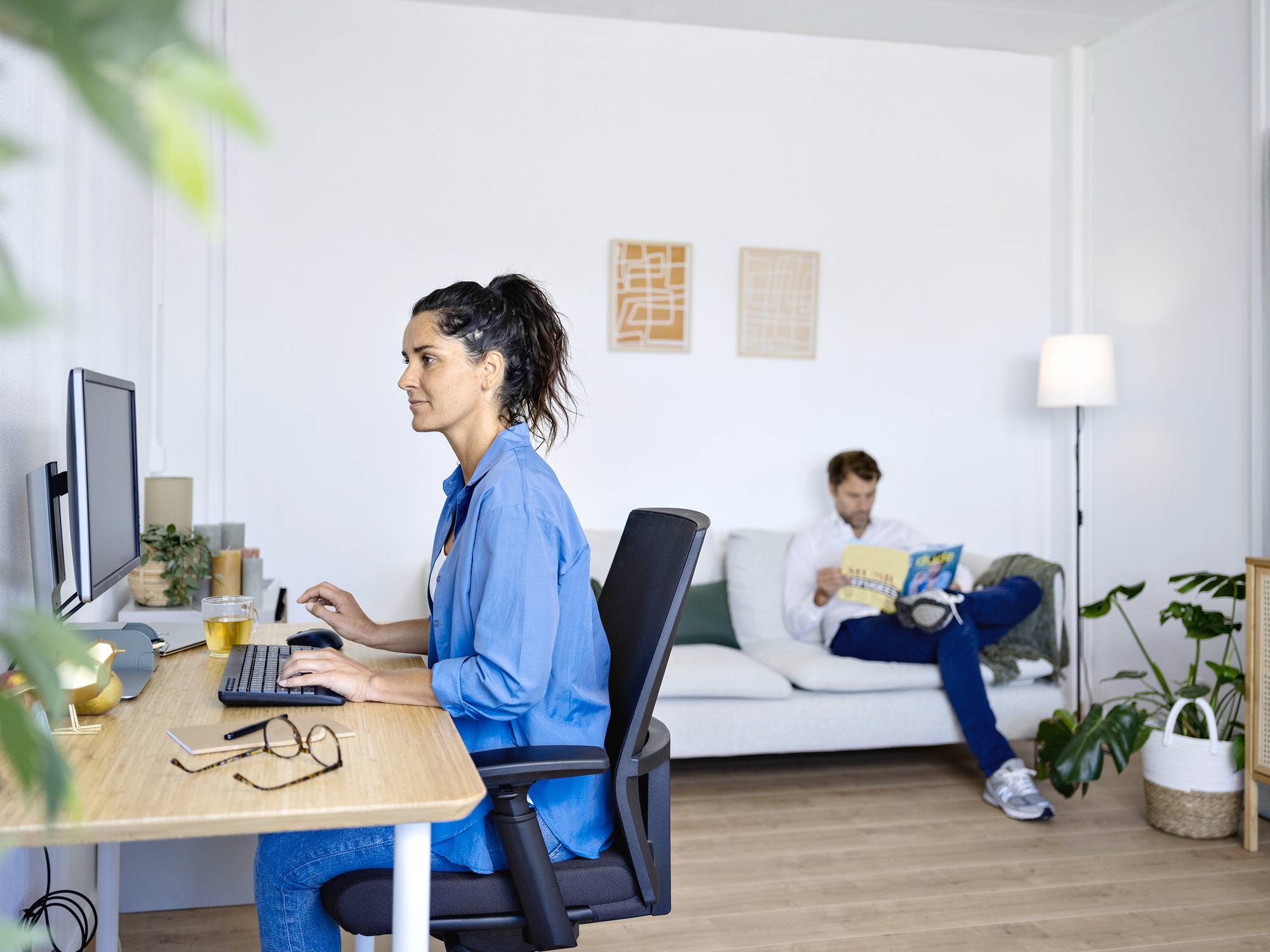 Trust Trezo Comfort Eco Funk Tastatur, Maus-Set Spritzwassergeschützt Deutsch, QWERTZ Schwarz