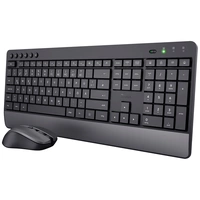 Trust Trezo Comfort Eco Funk Tastatur, Maus-Set Spritzwassergeschützt Deutsch, QWERTZ Schwarz Trust Trezo Comfort Eco Funk Tastatur, Maus-Set Spritzwassergeschützt Deutsch, QWERTZ Schwarz