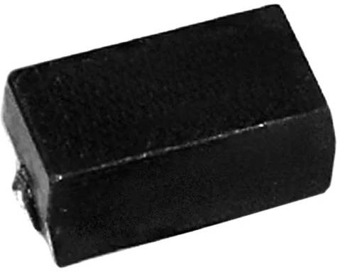 Ein kleines schwarzes elektronisches Bauteil mit rechteckiger Form, wahrscheinlich eine Diode, die in Schaltkreisen verwendet wird, um Stromfluss in eine Richtung zu ermöglichen.