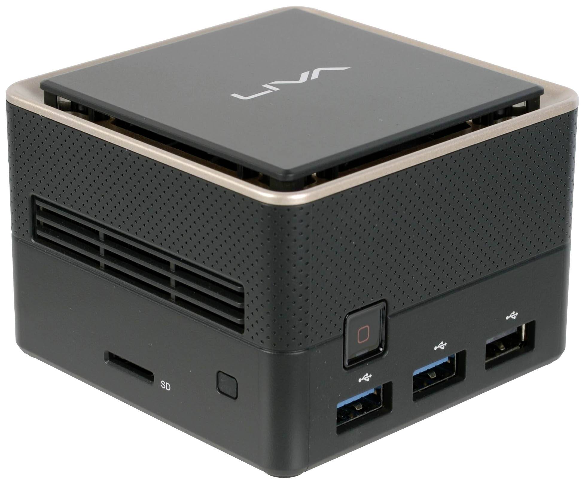 ECS Elitegroup Mini PC LIVA Q3 Plus AMD Ryzen Embedded R1505G 3.3 GHz 4 GB RAM 64 GB HDD 95-677-MZ6A05