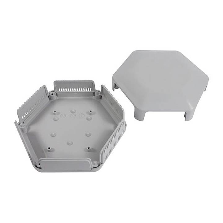 Camdenboss CBHEX1-24-GY Universal-Gehäuse 146 x 130 x 45 ABS Kunststoff Grau 25St.