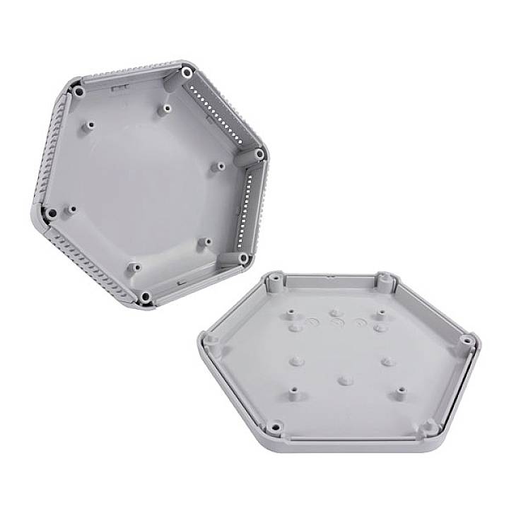 Camdenboss CBHEX1-15-GY Universal-Gehäuse 146 x 130 x 45 ABS Kunststoff Grau 25St.