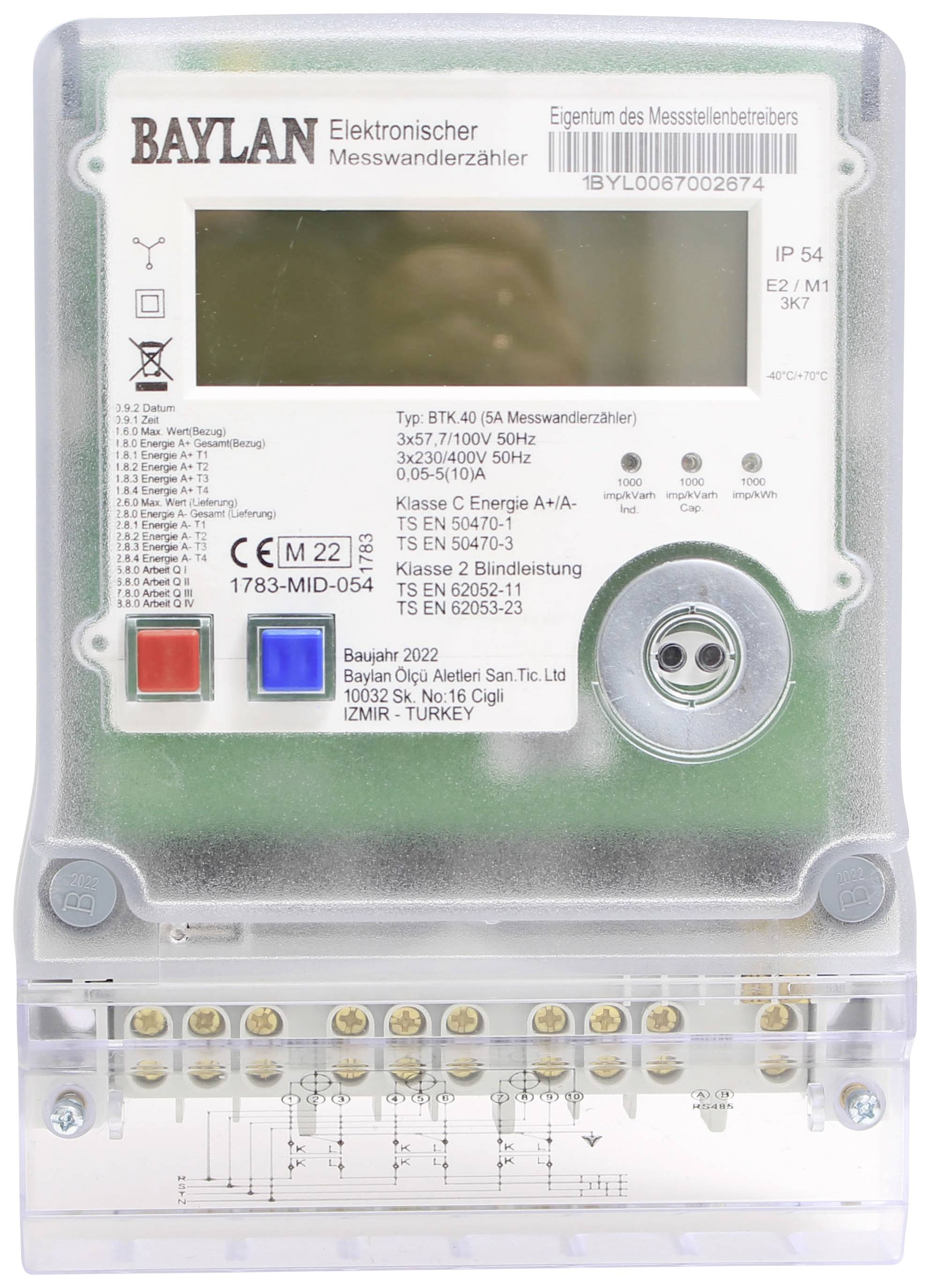 Counttec BTK40 DZ5115 Drehstromzähler digital 1 St.