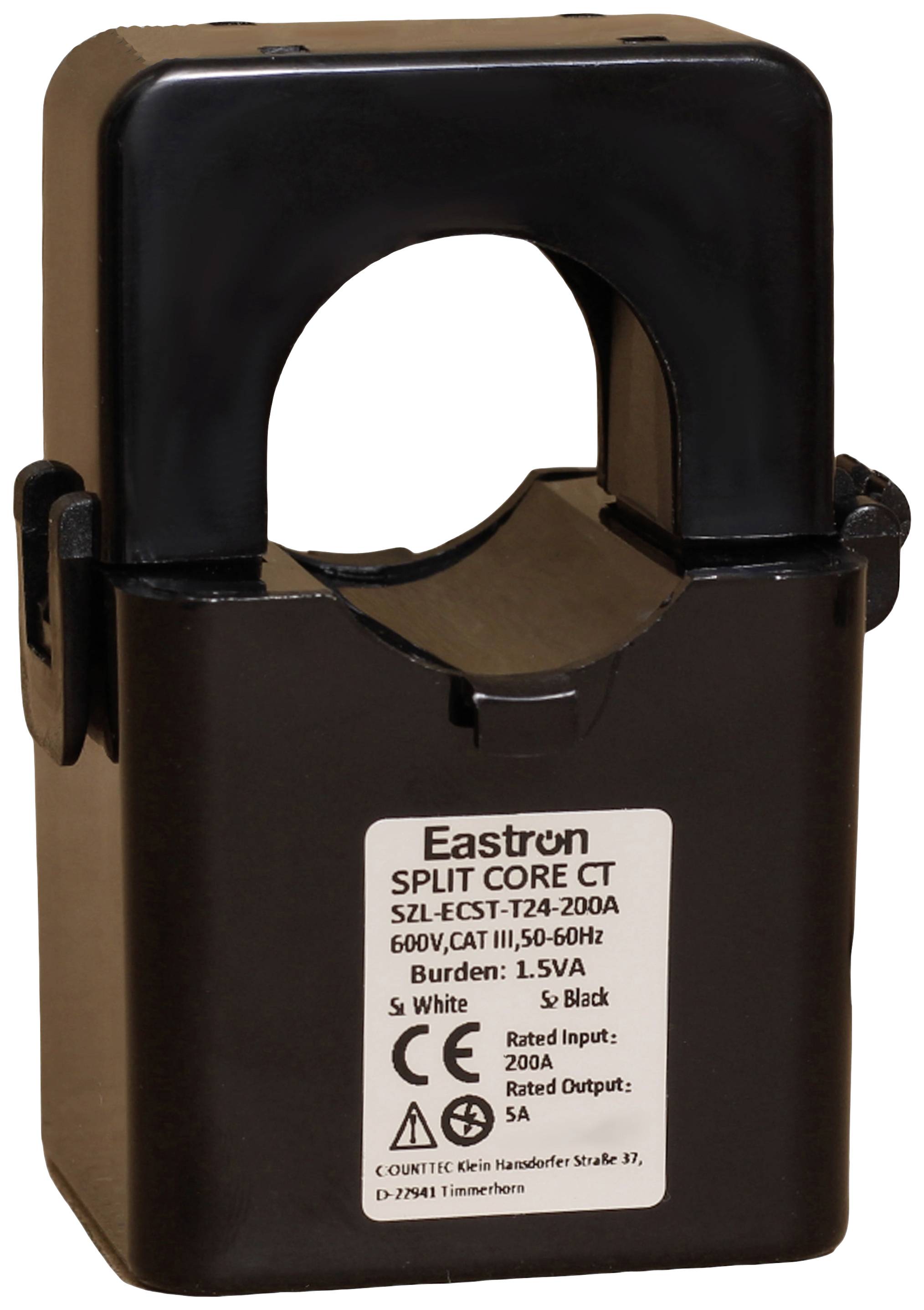 Counttec ESCT-T24 KW30200 Messstromwandler Primärstrom 200 A Sekundärstrom 5 A Leiterdurchführung