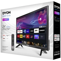 Dyon SMART 24 VX LED-TV 60cm 24 Zoll EEK F (A - G) DVB-T2, DVB-C, DVB-S2, HD ready, Smart TV, WLAN, CI+ Schwarz Dyon SMART 24 VX LED-TV 60cm 24 Zoll EEK F (A - G) DVB-T2, DVB-C, DVB-S2, HD ready, Smart TV, WLAN, CI+ Schwarz