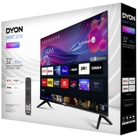 Dyon SMART 32 VX LED-TV 80 cm 32 Zoll EEK F (A - G) DVB-T2, DVB-C, DVB-S2, HD ready, Smart TV, WLAN, CI+ Schwarz Dyon SMART 32 VX LED-TV 80 cm 32 Zoll EEK F (A - G) DVB-T2, DVB-C, DVB-S2, HD ready, Smart TV, WLAN, CI+ Schwarz