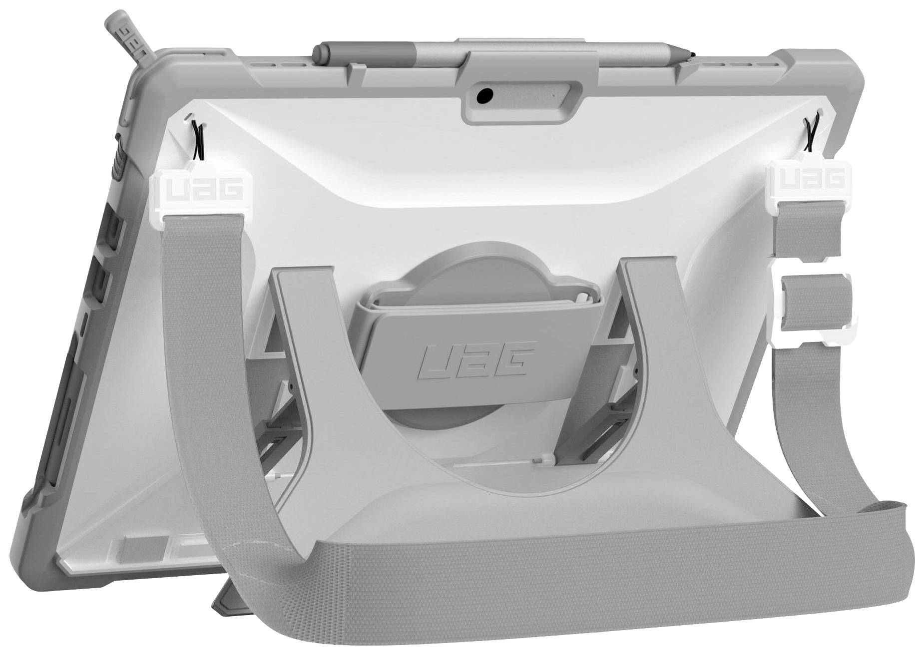 Urban Armor Gear Healthcare Handstrap Case Tablet-Cover Microsoft Surface Pro 9, Surface Pro 10 33cm (13") Back Cover Grau
