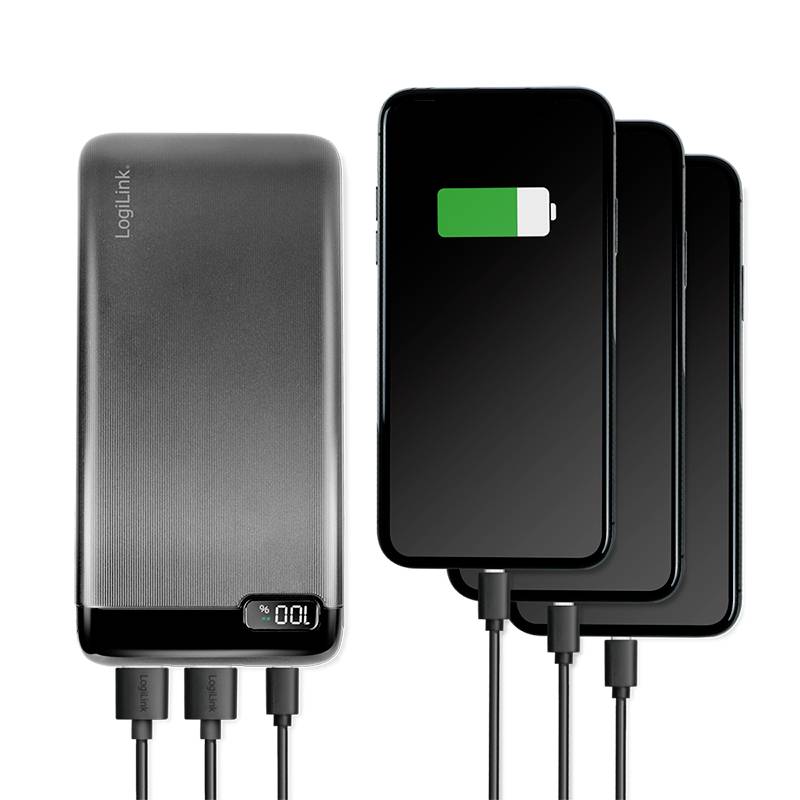 LogiLink PA0286 Powerbank 10000 mAh LiPo Schwarz