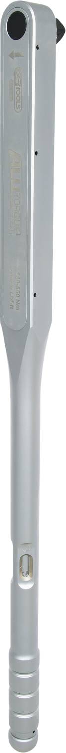 Silbernes, medizinisches Gerät mit langem Griff und gebogener Spitze, möglicherweise für den chirurgischen Einsatz.