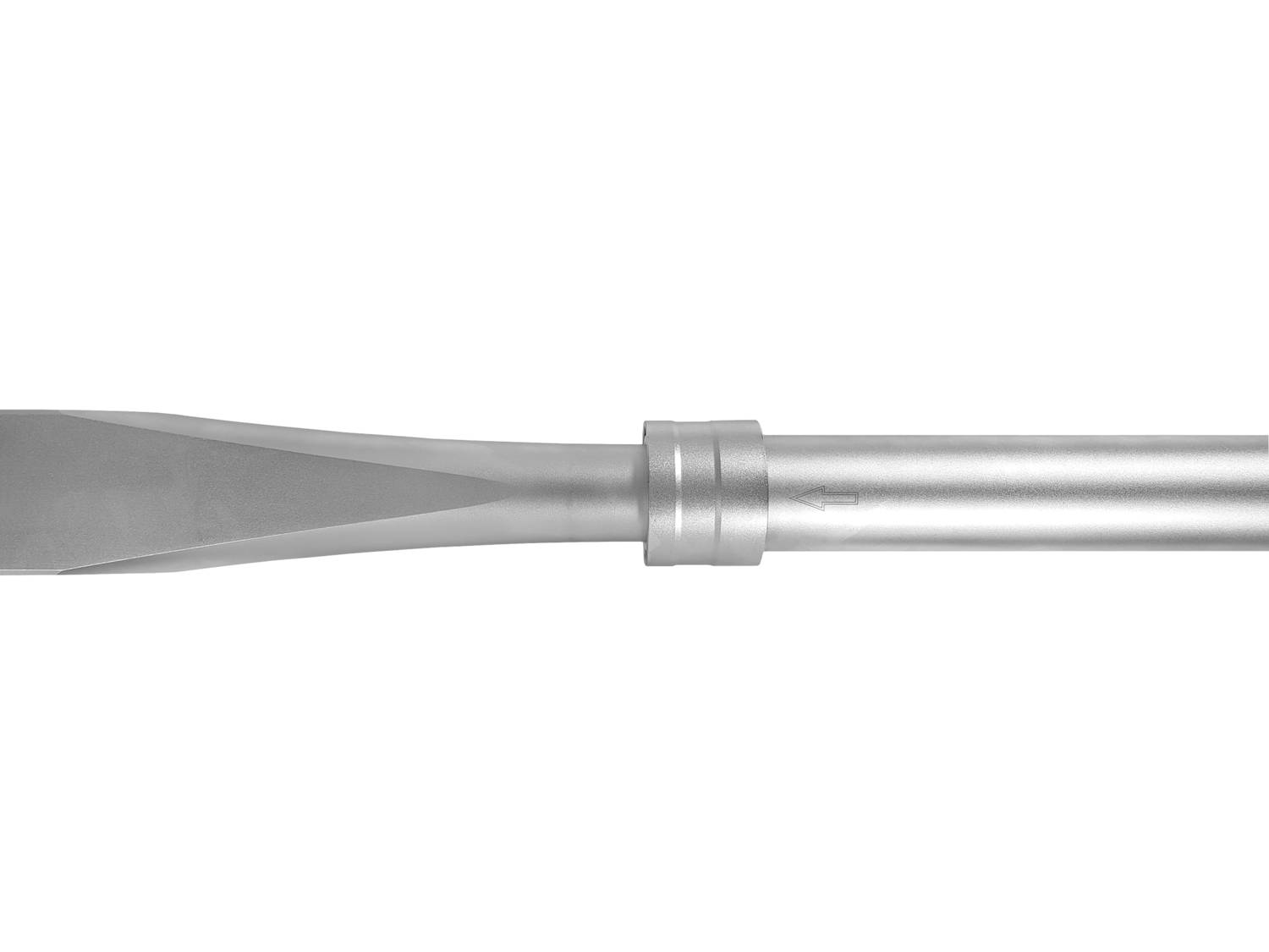 Spitzmeißel aus Metall mit zylindrischem Schaft, geeignet für Beton- und Mauerwerksarbeiten.