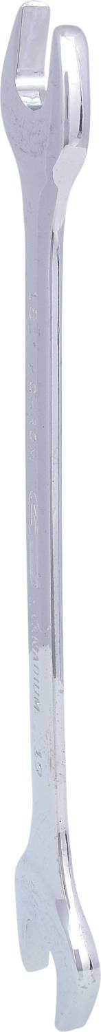 Ein silberner Reifenheber aus Metall zum Entfernen von Fahrradreifen.