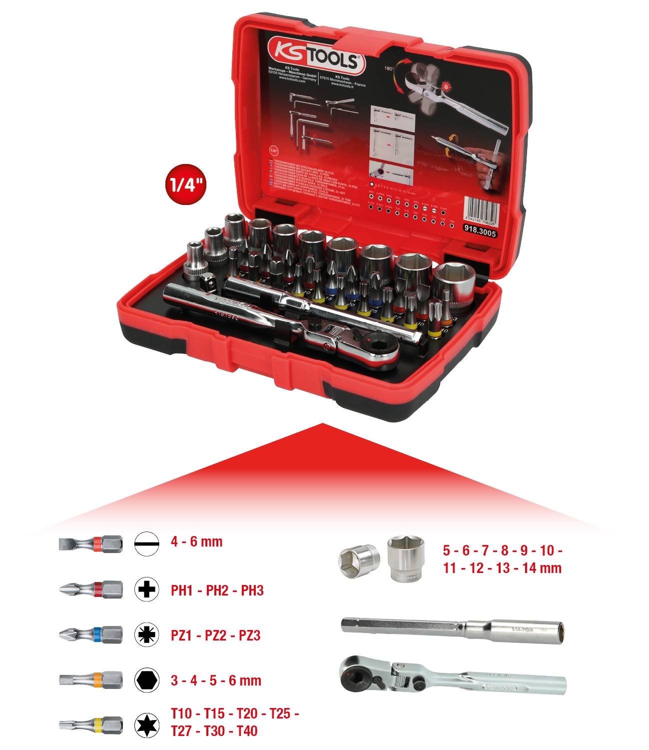 KS Tools 918.3005 Stecknuss-Set 918.3005