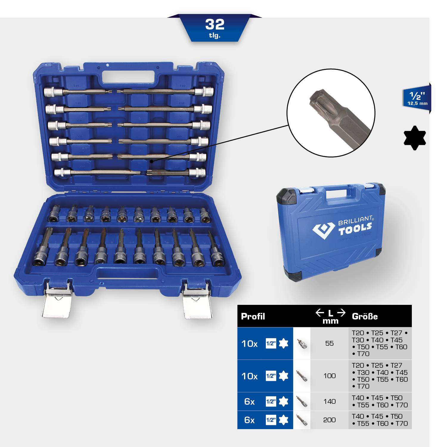 Brilliant Tools BT022532 Stecknuss-Set BT022532