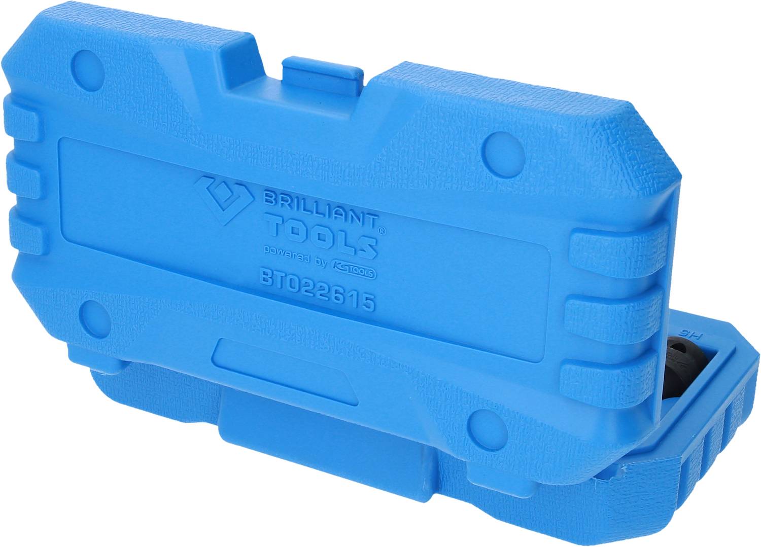 Blauer Werkzeugkasten mit dem Logo 'BRILLIANT TOOLS' und der Nummer 'BT022615'.