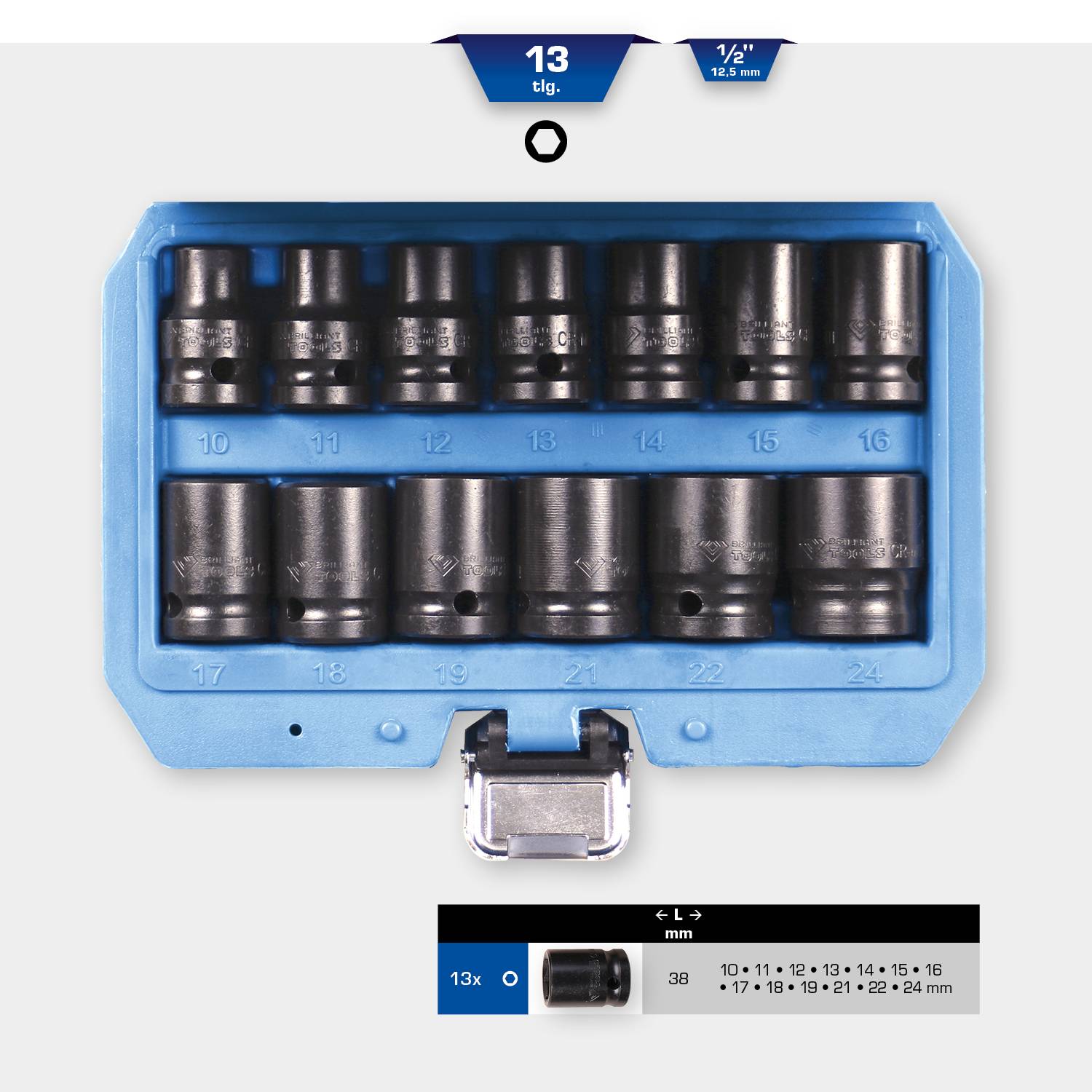 Brilliant Tools BT022620 Stecknuss-Set BT022620